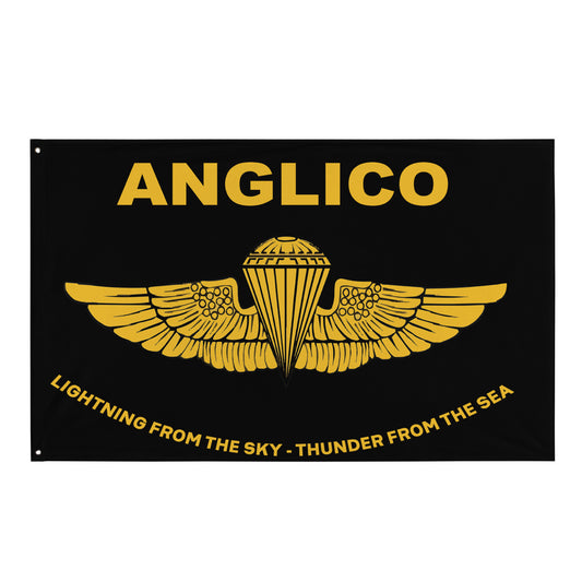 ANGLICO Gold Jump Wings Flag