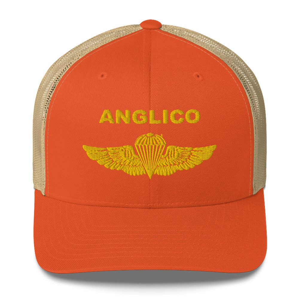 ANGLICO Gold Jump Wings Trucker Cap