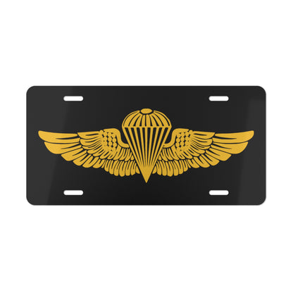 Gold Jump Wings License Plate