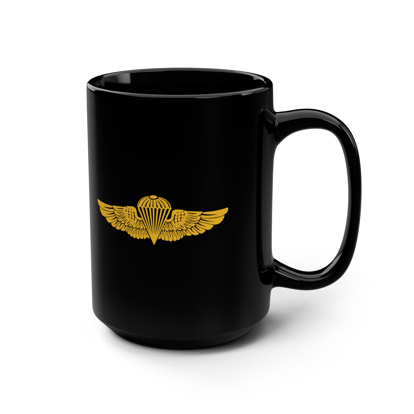 Gold Jump Wings Black Mug