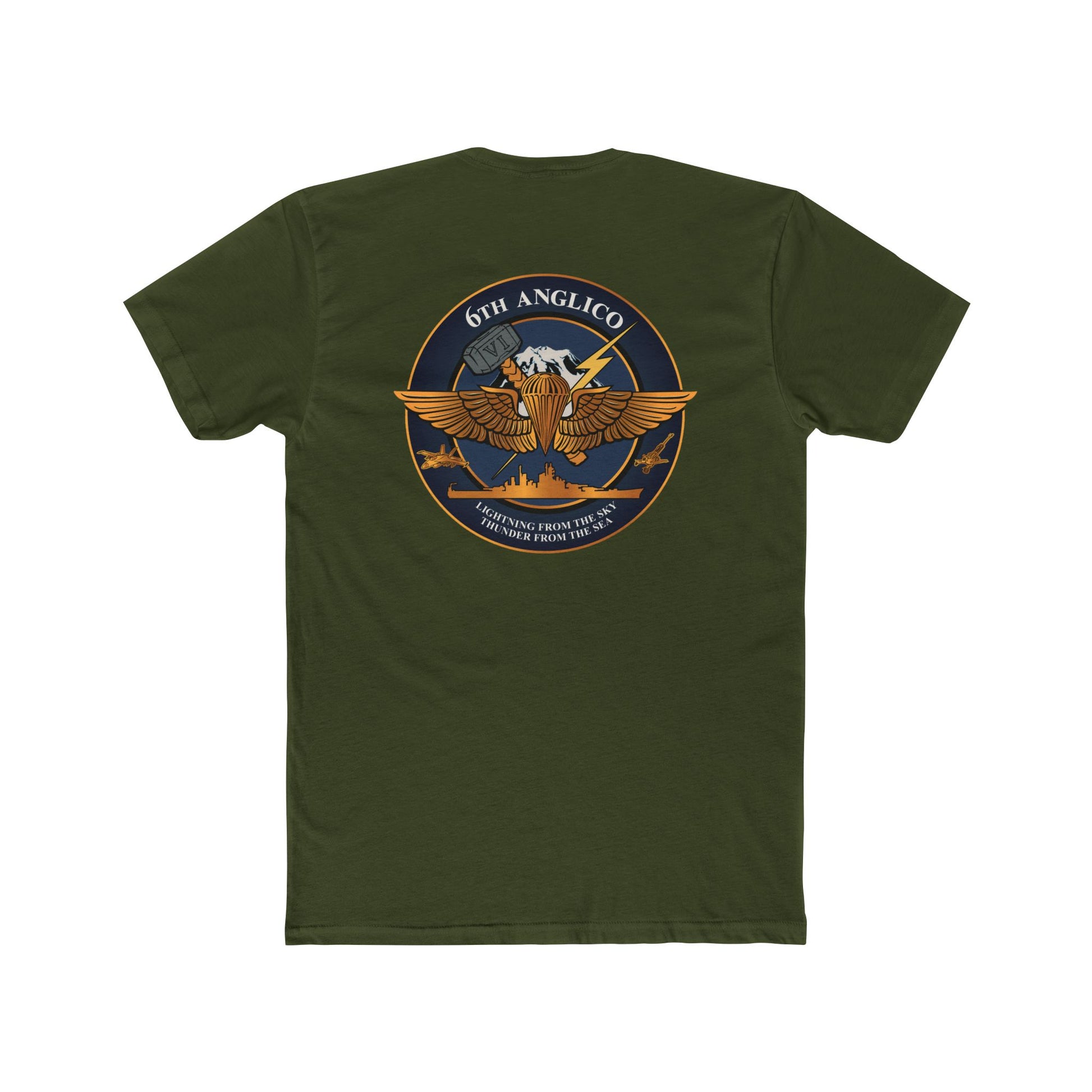 Military Green 6th ANGLICO Crest Tee