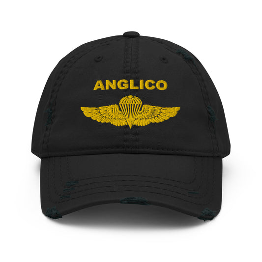 ANGLICO Gold Jump Wings Distressed Hat