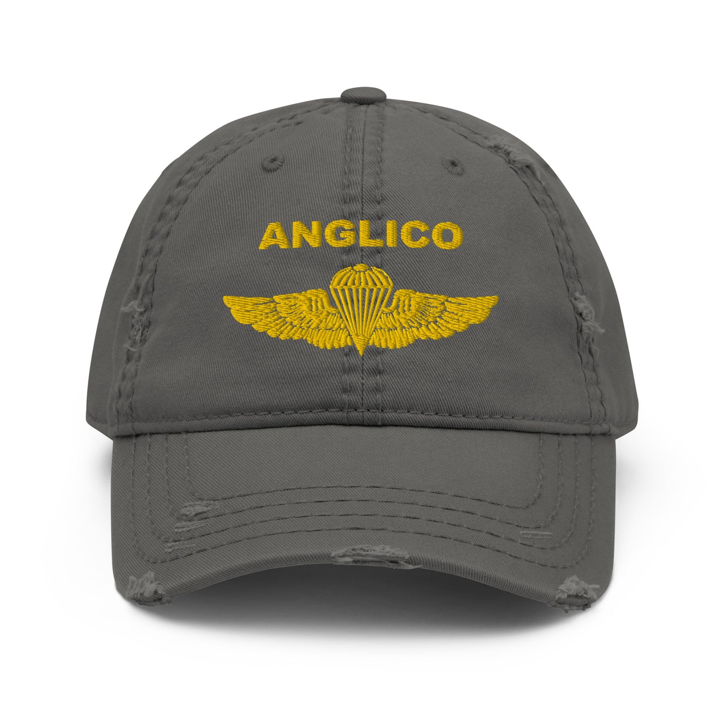 ANGLICO Gold Jump Wings Distressed Hat