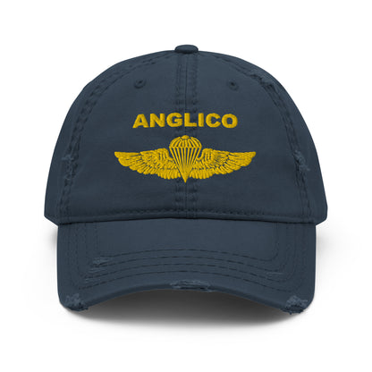ANGLICO Gold Jump Wings Distressed Hat