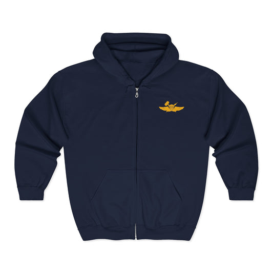 Hammer and Lightning Zip Hoodie, fleece zip-up hoodie