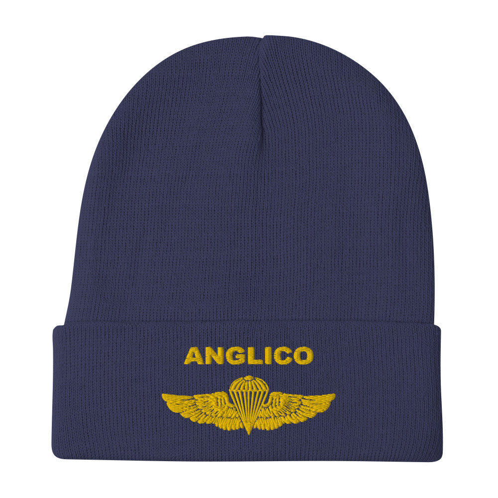 ANGLICO Gold Jump Wings Knit Beanie