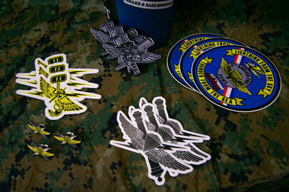 2nd ANGLICO sticker, patch, and hat pin