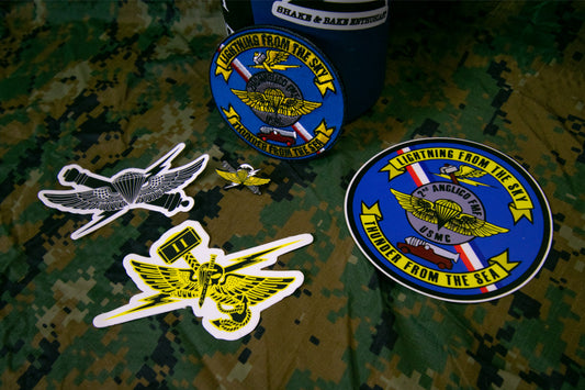 2nd ANGLICO sticker, patch, and lapel pin