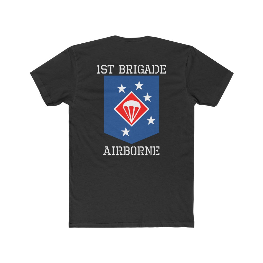 Black 4th ANGLICO 1st Brigade Tee Back