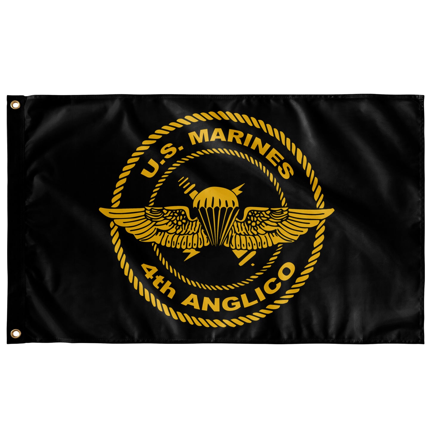 Black 4th ANGLICO Crest Flag