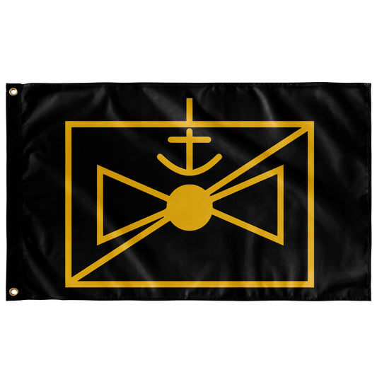 Black ANGLICO Military Symbol Flag