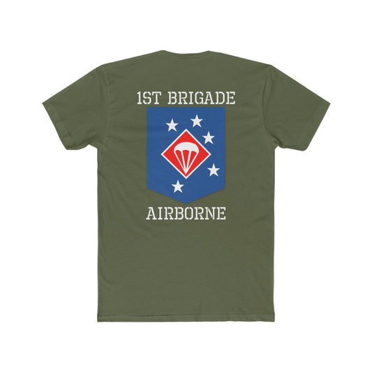 Military Green 4th ANGLICO 1st Brigade Tee Back